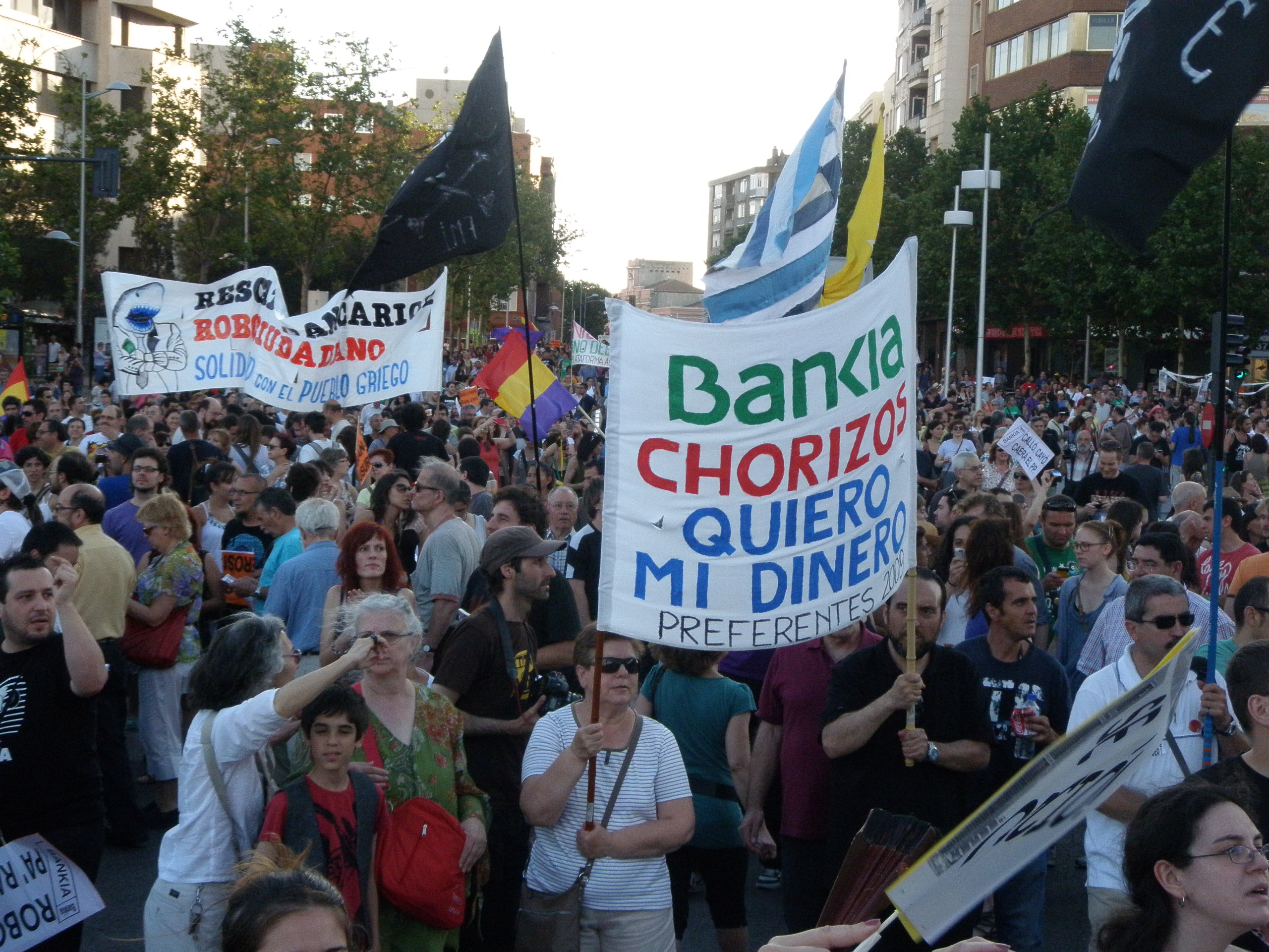 La marcha llegando a Plaza de Castilla
