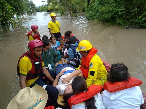 Evacuación en el Bajo Lempa