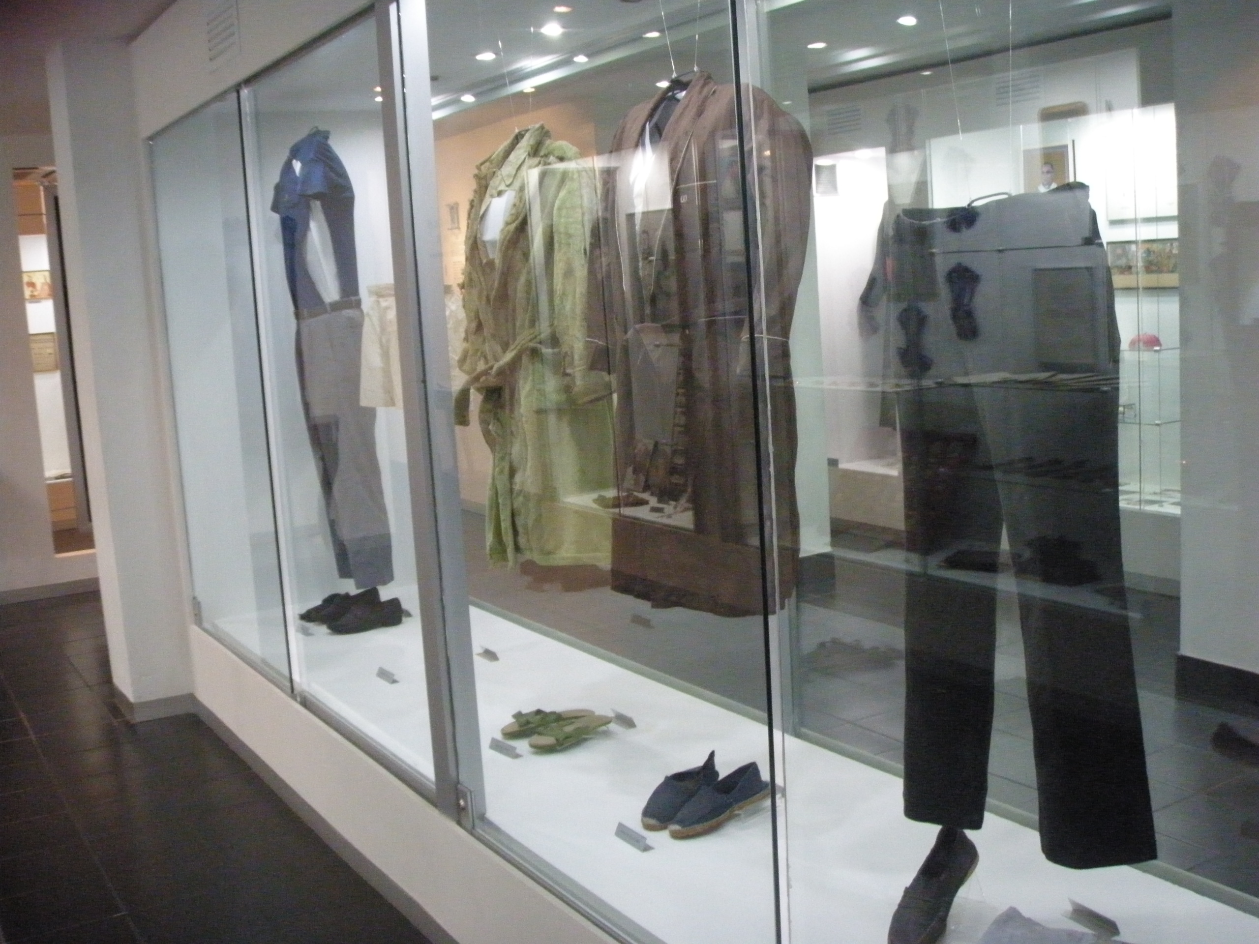 Ropa de los jesuitas en el Museo de los Mártires, UCA, San salvador