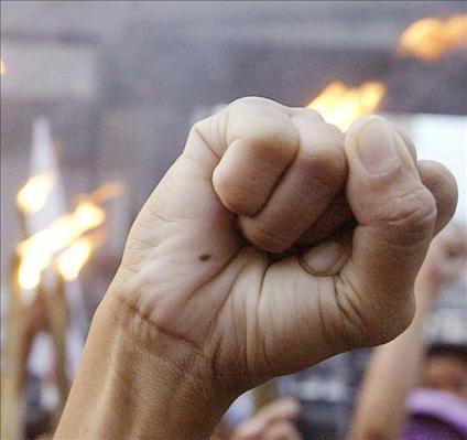 Manifestación contra la violencia machista en Chile
