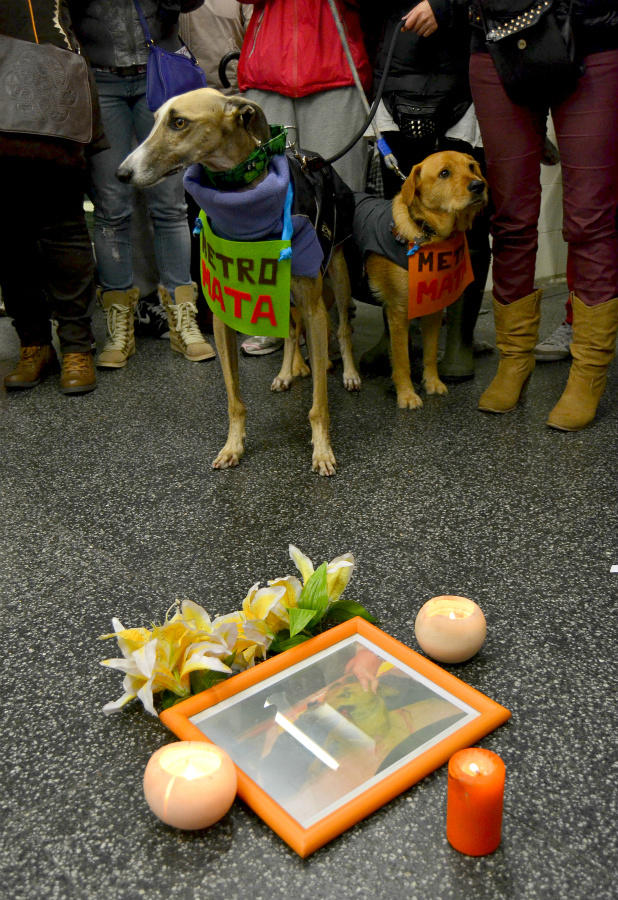 Protesta de ayer en Metro de Madrid